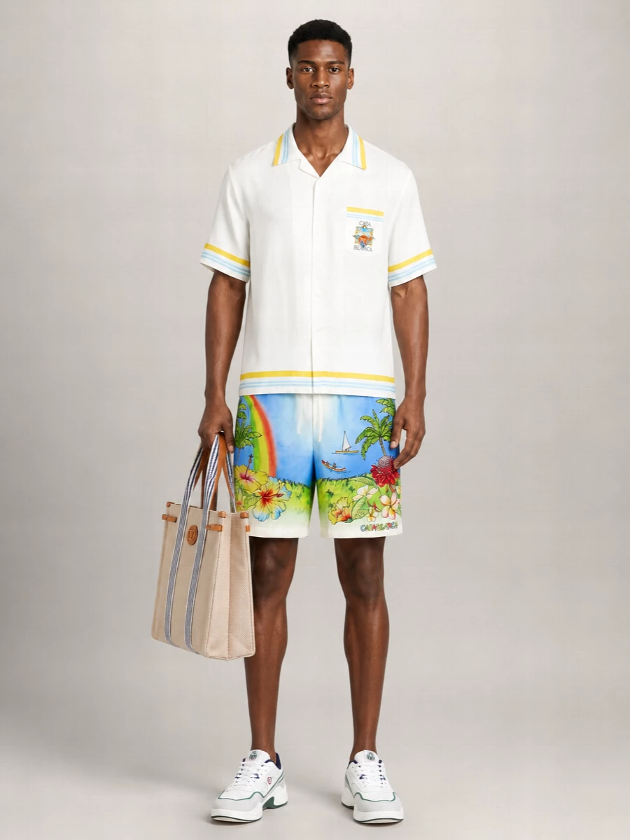 Casablanca Silk Bermuda Shorts