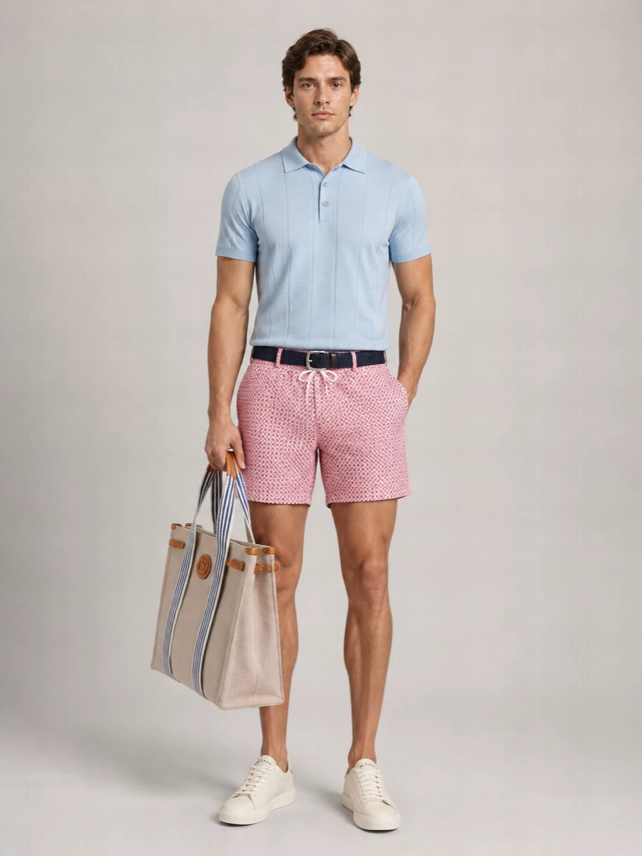 Kiton Geometric Print Swim Shorts