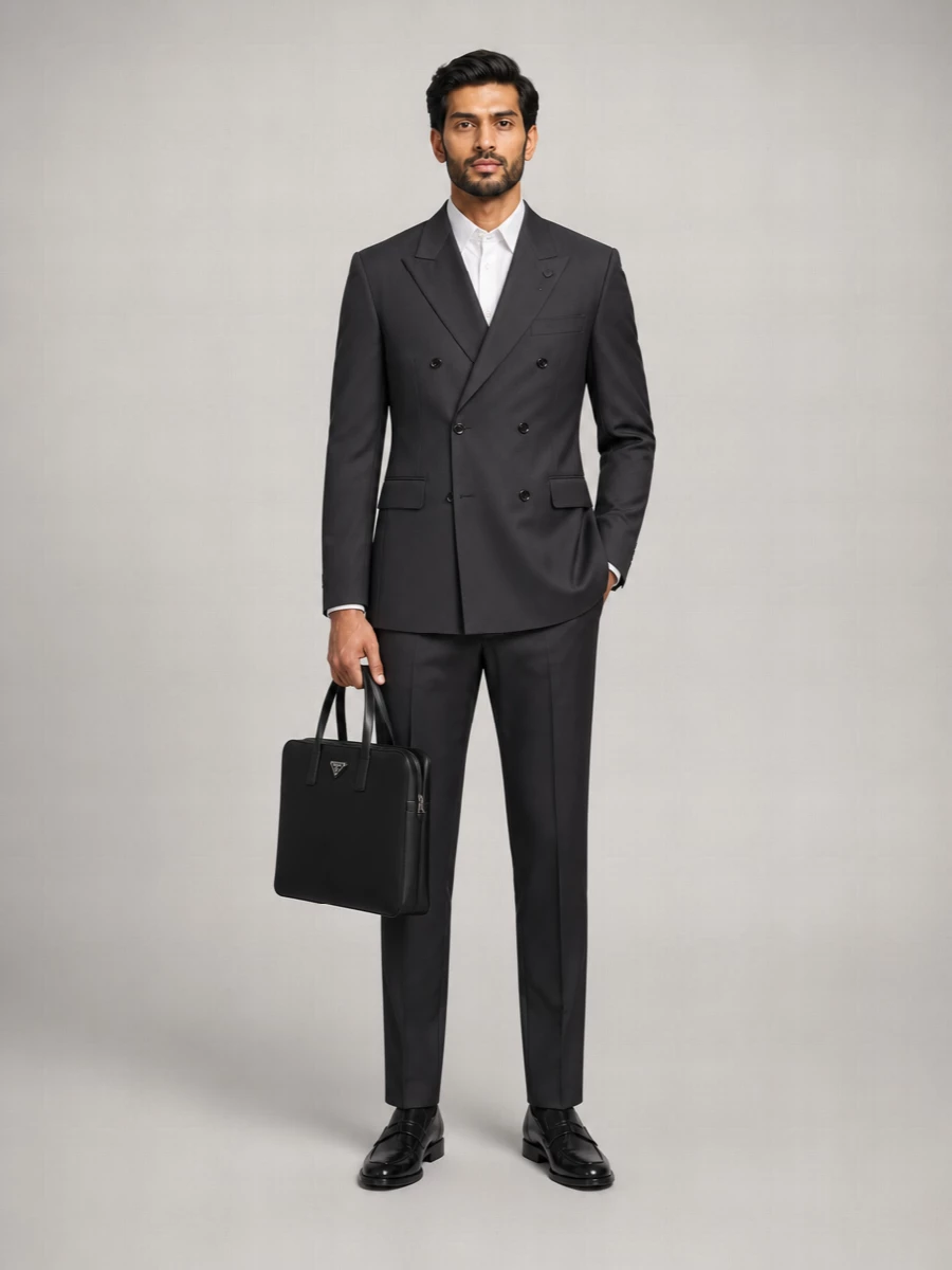Lardini Virgin Wool Tailored Trousers