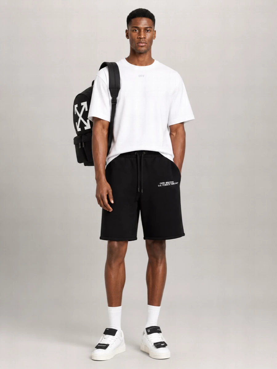 Off-White Cotton Tailored Bermuda Shorts