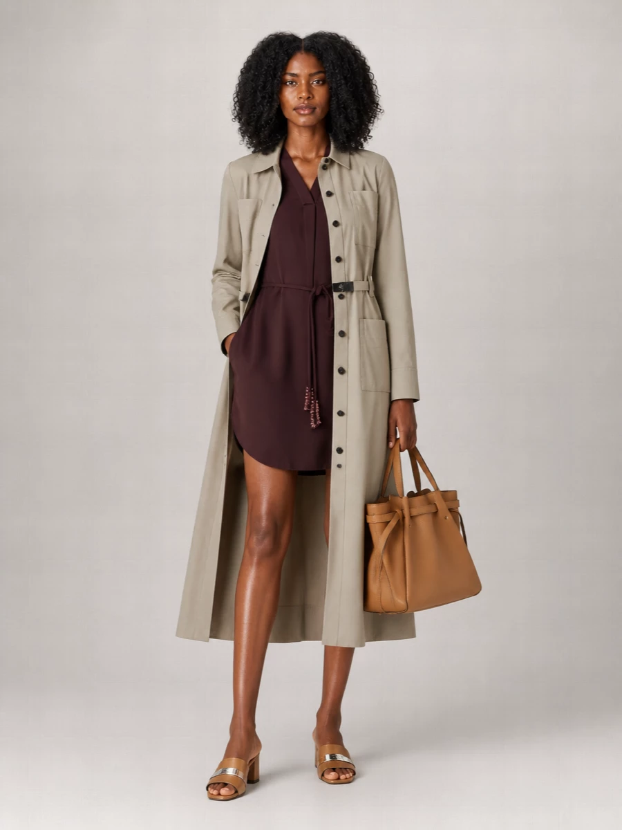 Tory Burch Stretch Poplin Shirt Dress