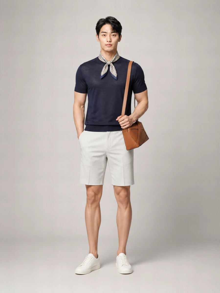 Moorer Silk Short-Sleeve Sweater