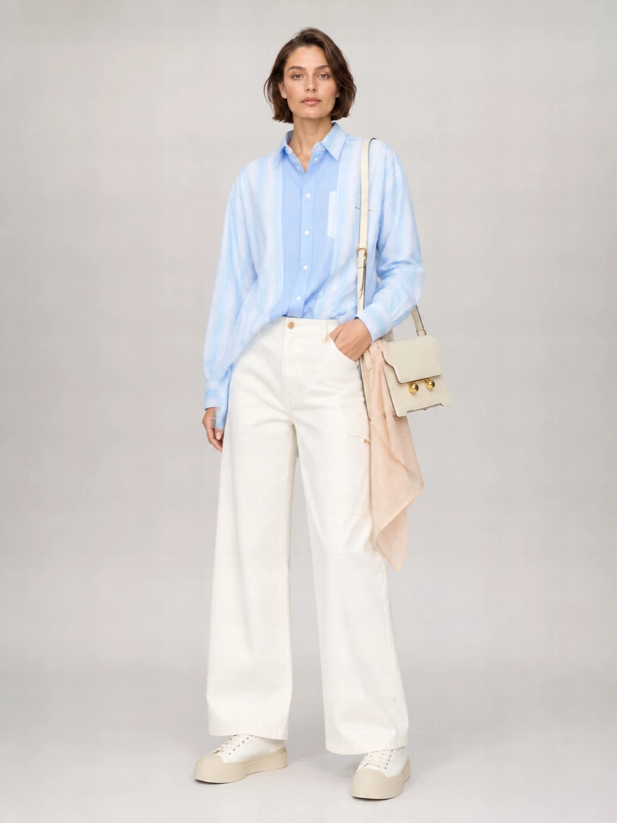 Marni Oversized Embroidered Cotton Shirt