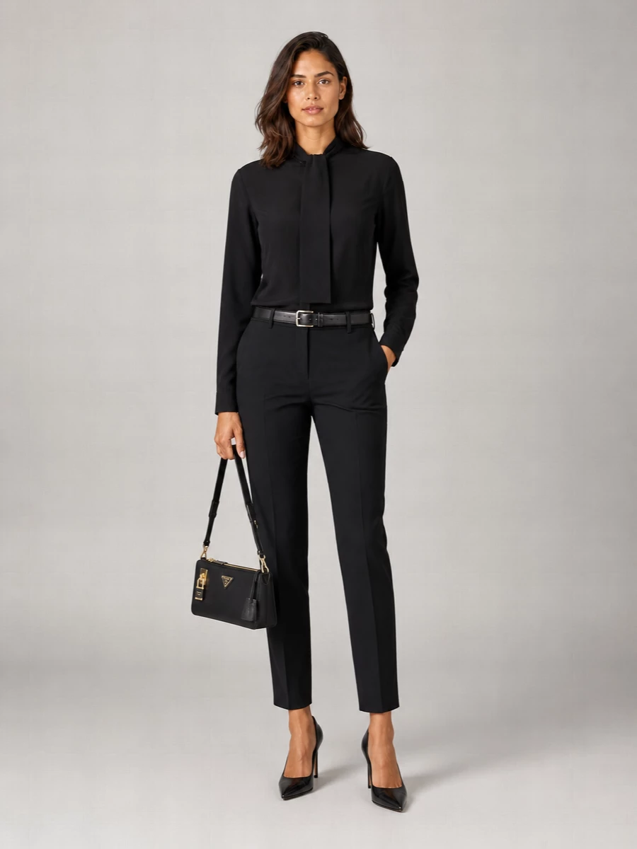 Palm Angels Silk Logo-Embroidered Blouse