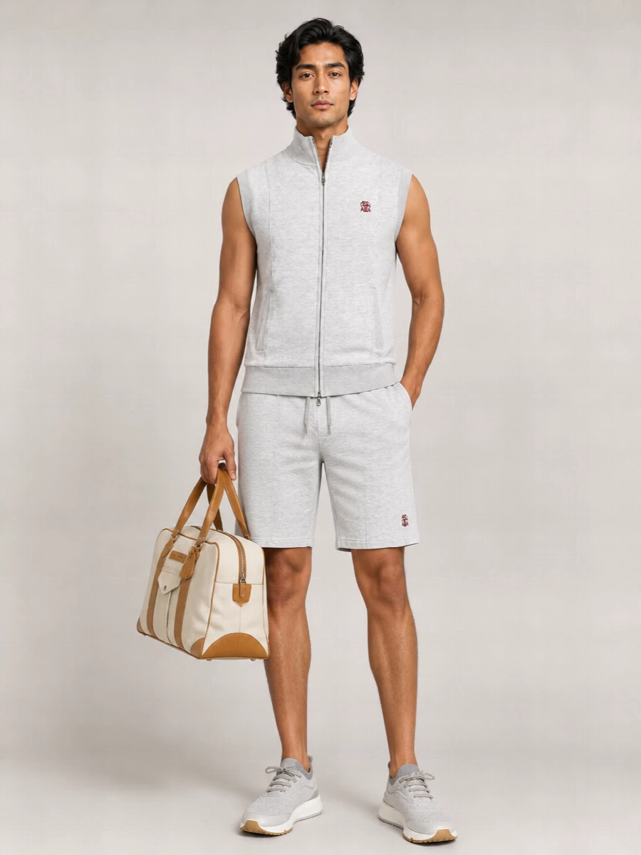 Brunello Cucinelli Silk Knit Zip-Up Waistcoat