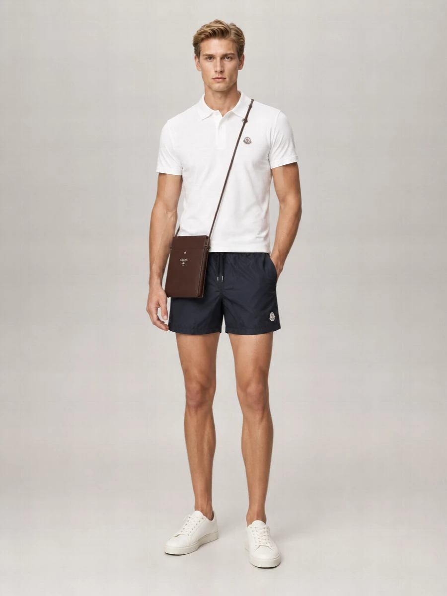 Moncler Short-Sleeve Polo Shirt