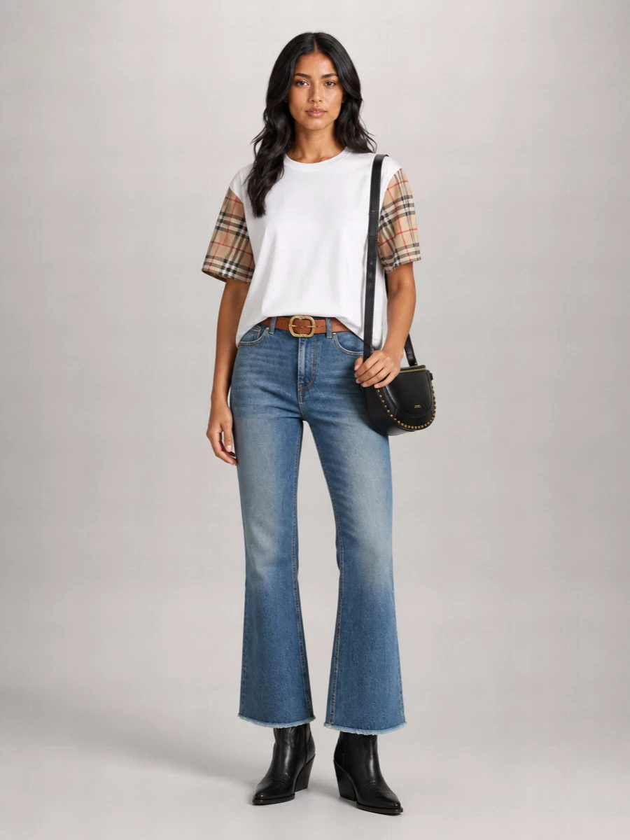 Golden Goose Denim High-Rise Cropped Straight-Leg Jeans