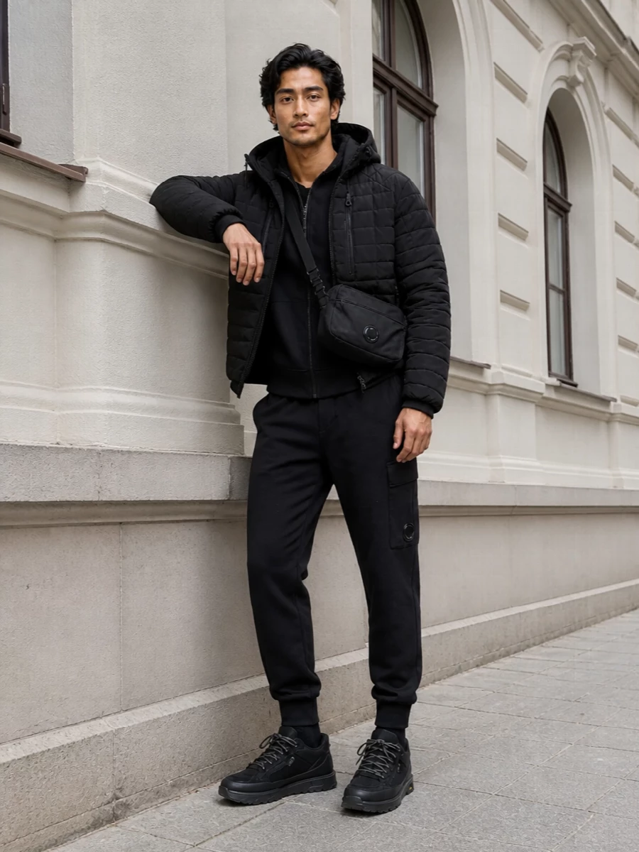 Entire studios cp company black winter outfit