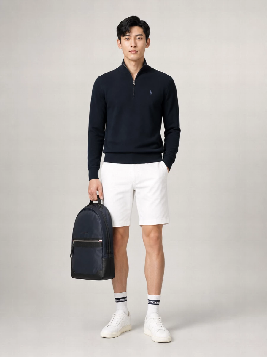 Polo Ralph Lauren Cotton High Neck Zip Sweatshirt