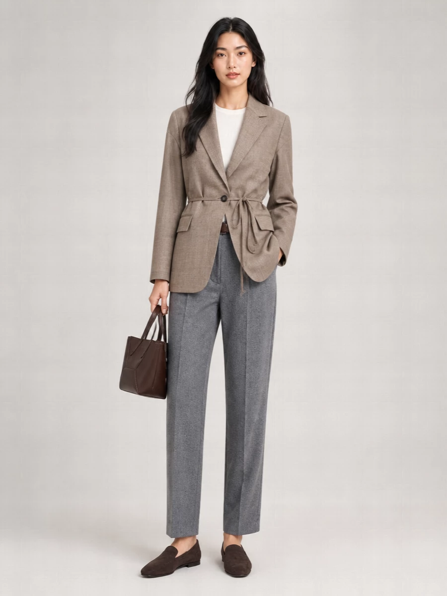 Brunello Cucinelli Virgin Wool Single-Breasted Blazer
