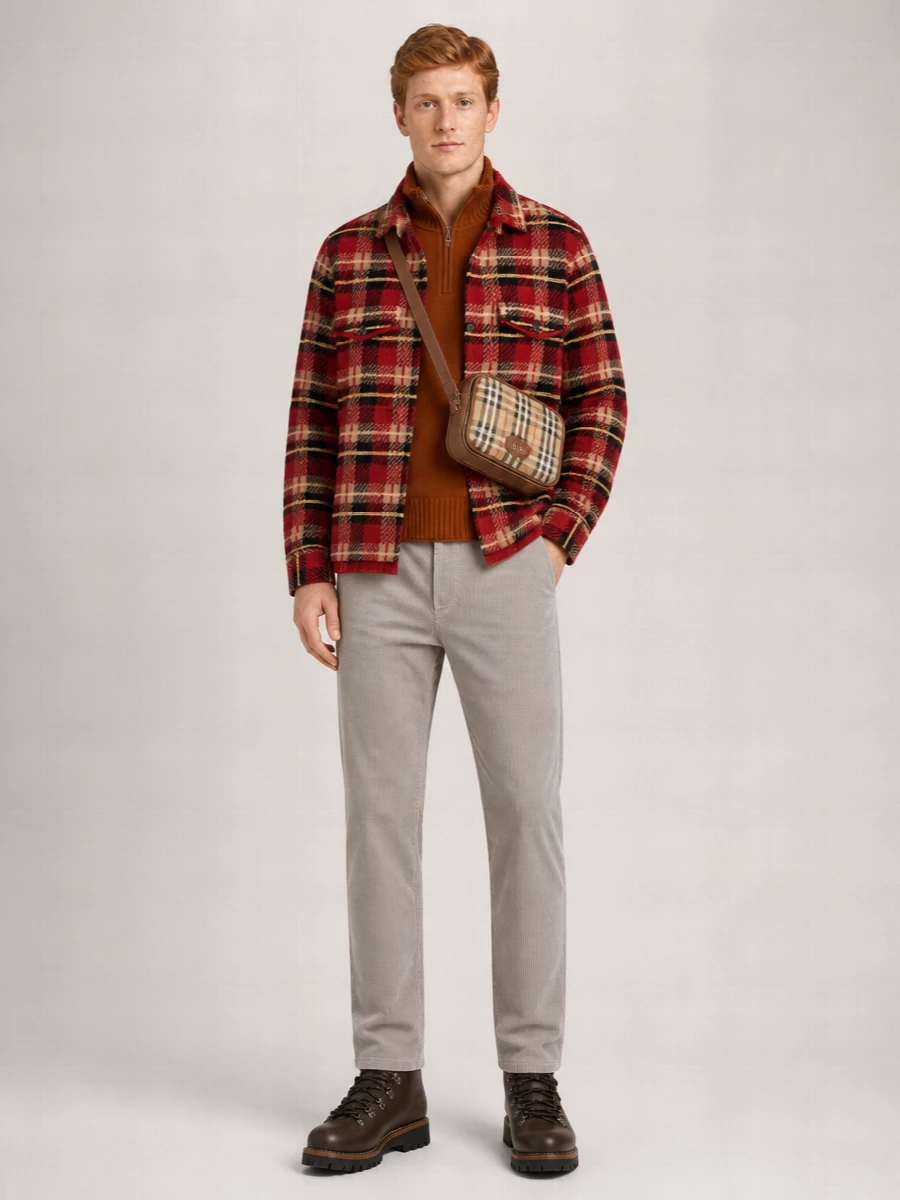 Burberry Checked Cotton Crossbody Bag