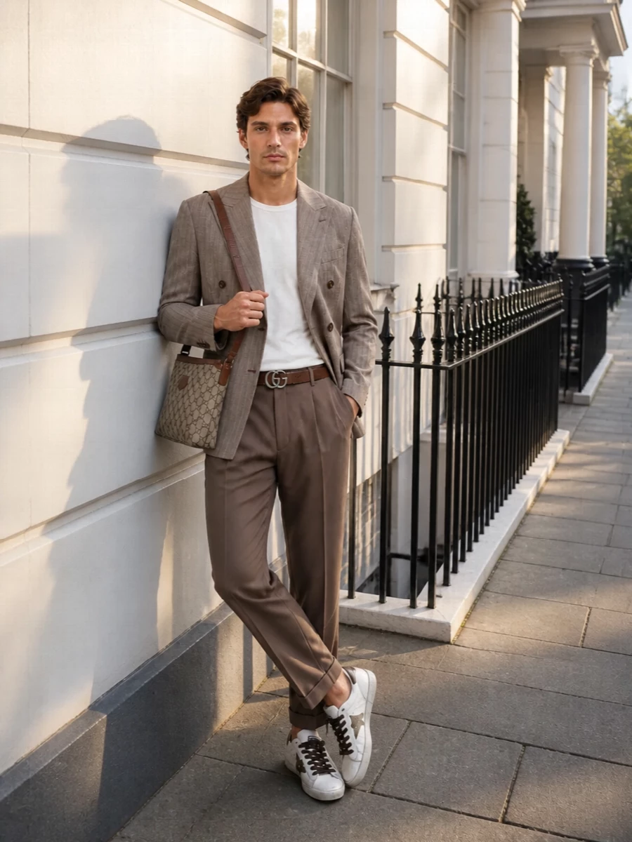Golden goose blazer gucci pleated trousers