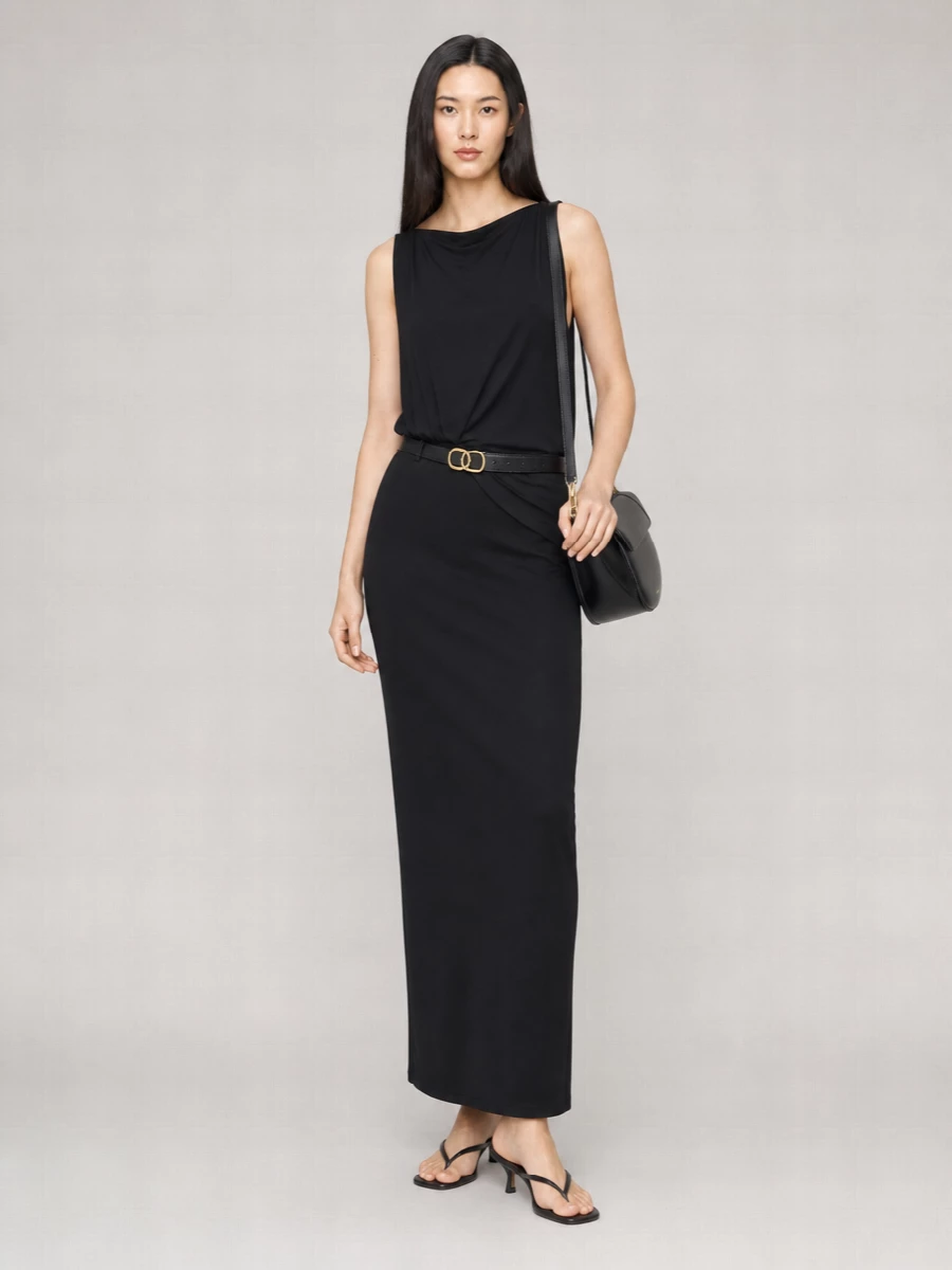 Jacquemus Cotton High-Rise Front-Slit Fitted Skirt
