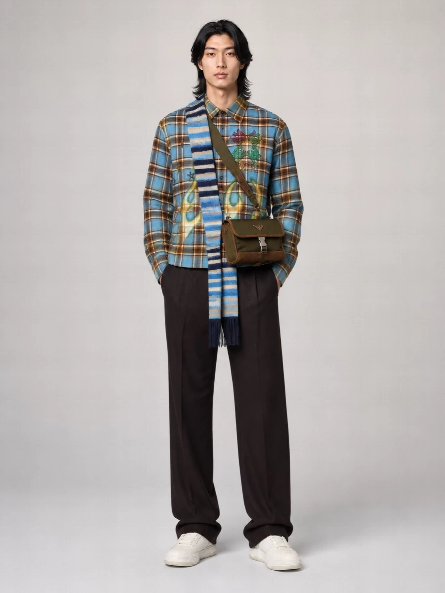 Amiri Checked Cotton Flannel Shirt