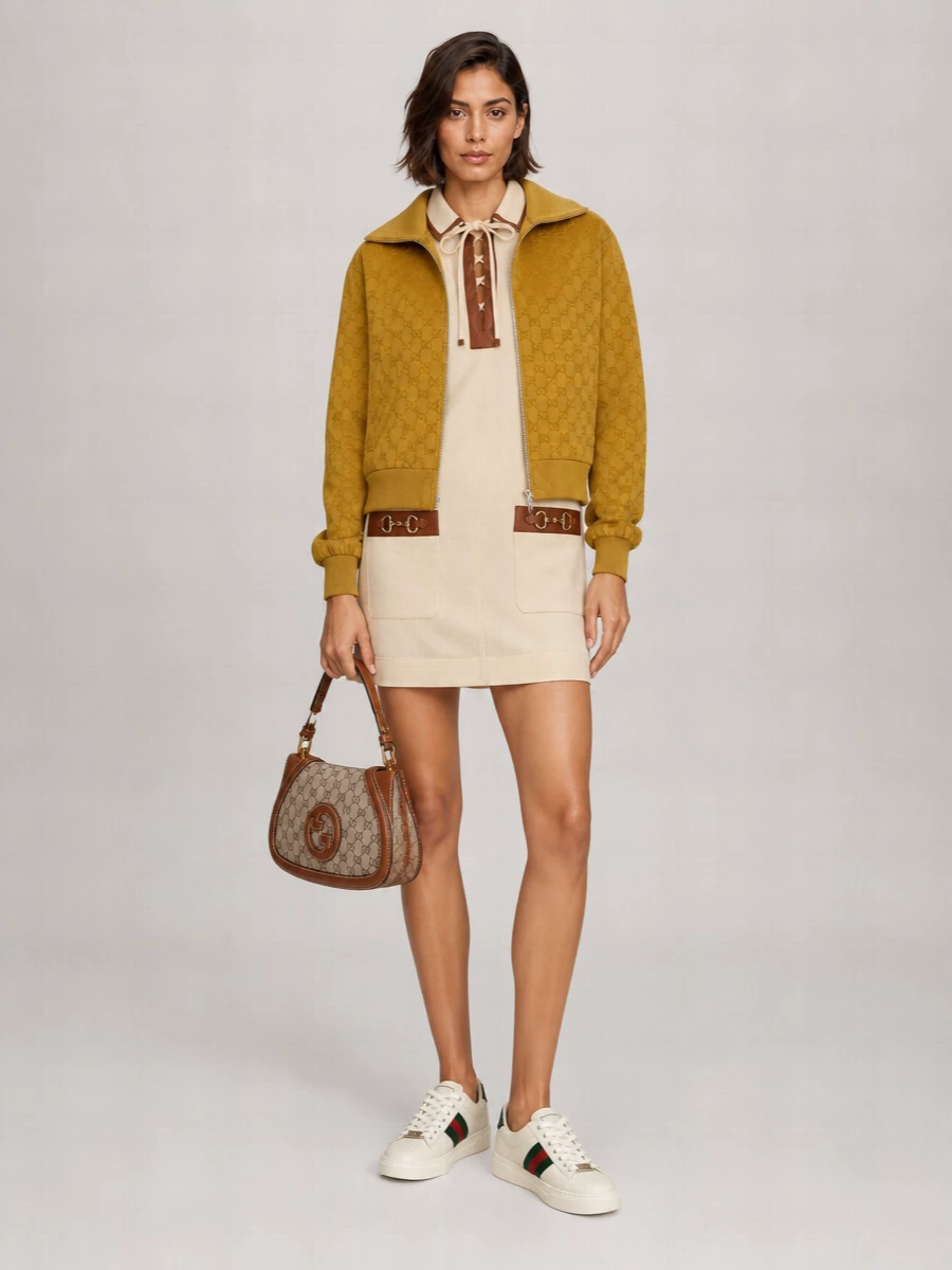 Gucci Blondie Fabric Shoulder Bag