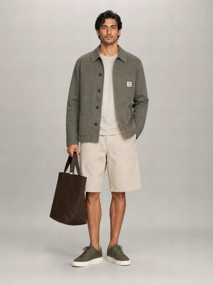 Closed Cotton Single Breasted Coat