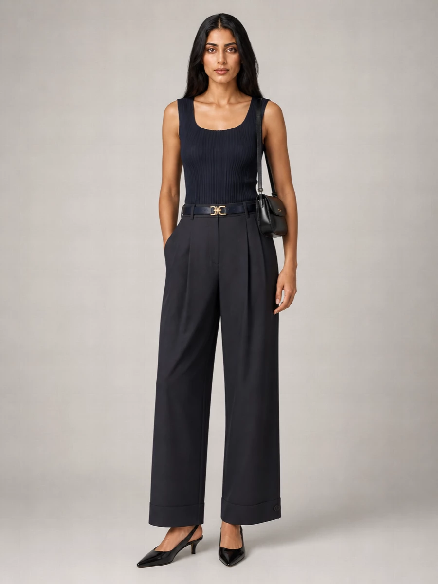 Giorgio Armani Silk Wide-Leg Trousers