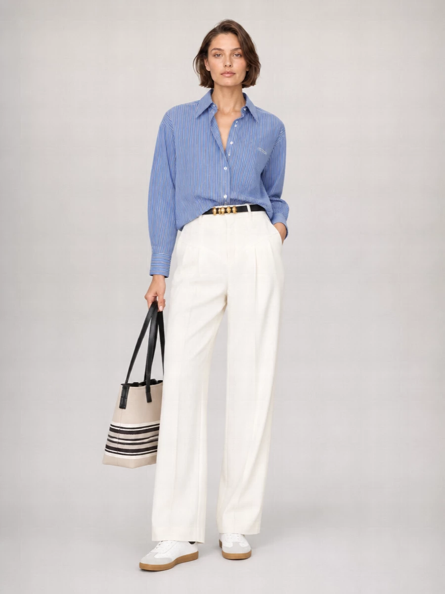 Isabel Marant Embroidered Cotton Poplin Shirt