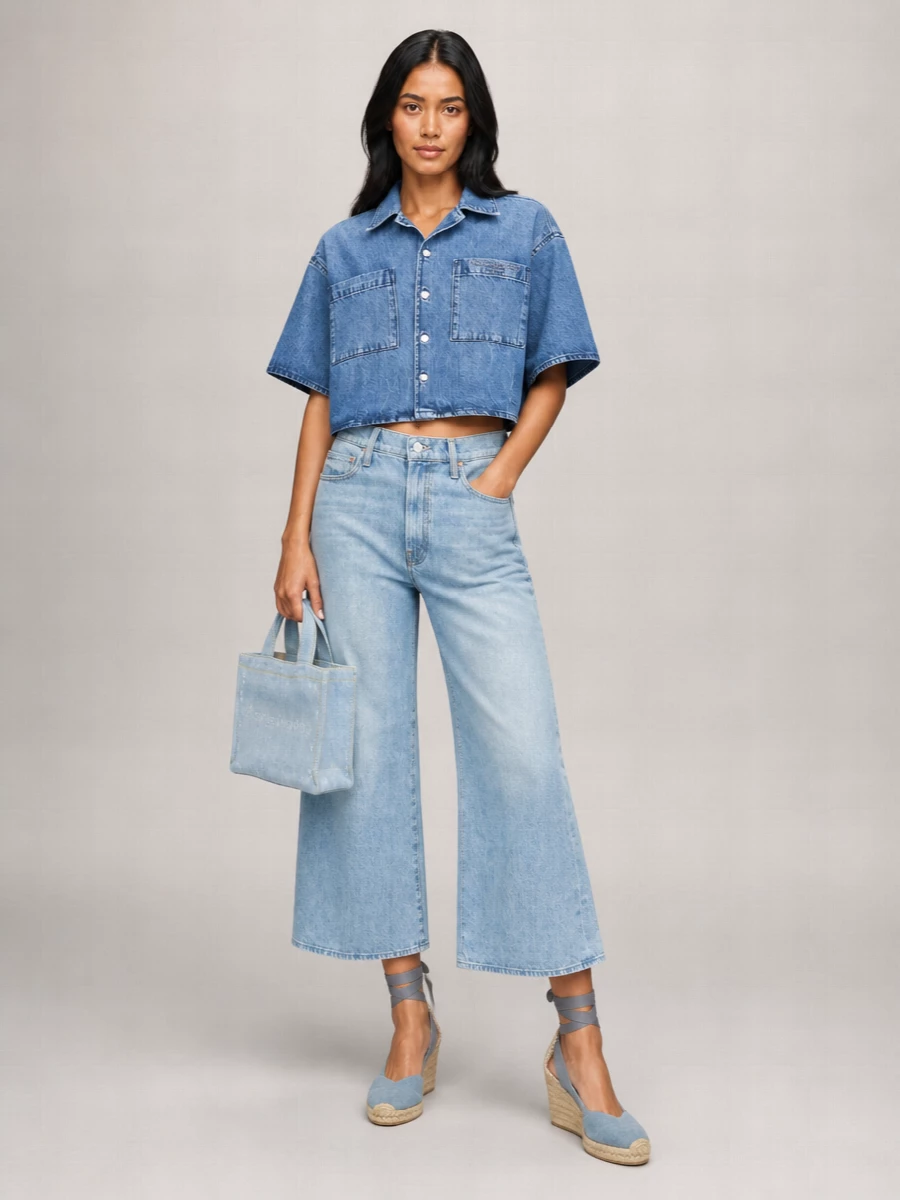 Mother Denim Mid-Rise Wide-Leg Jeans