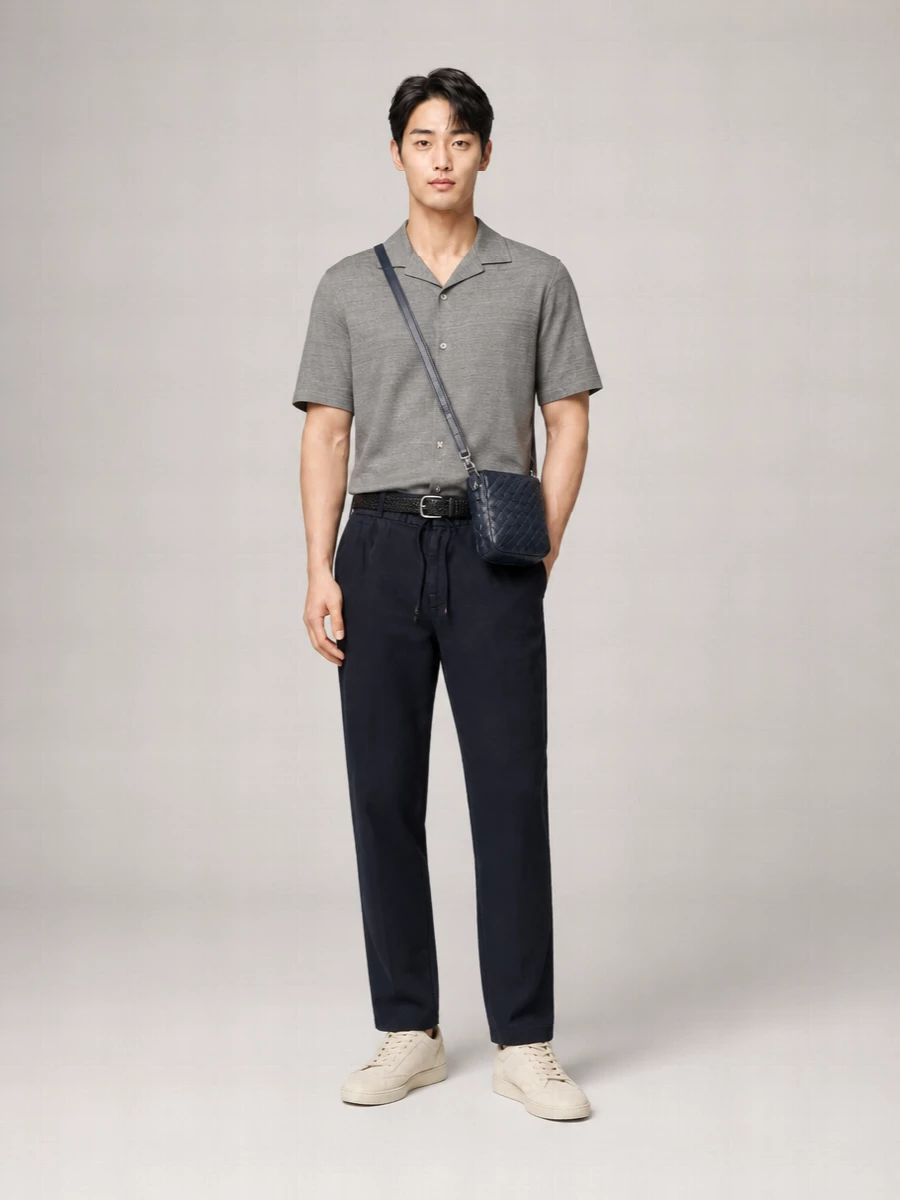 Brunello Cucinelli Linen Trousers With Back Pocket And Elastic Waistband