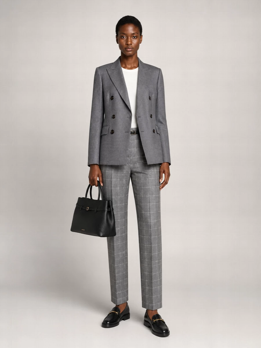 S Max Mara Checked Suit Trousers