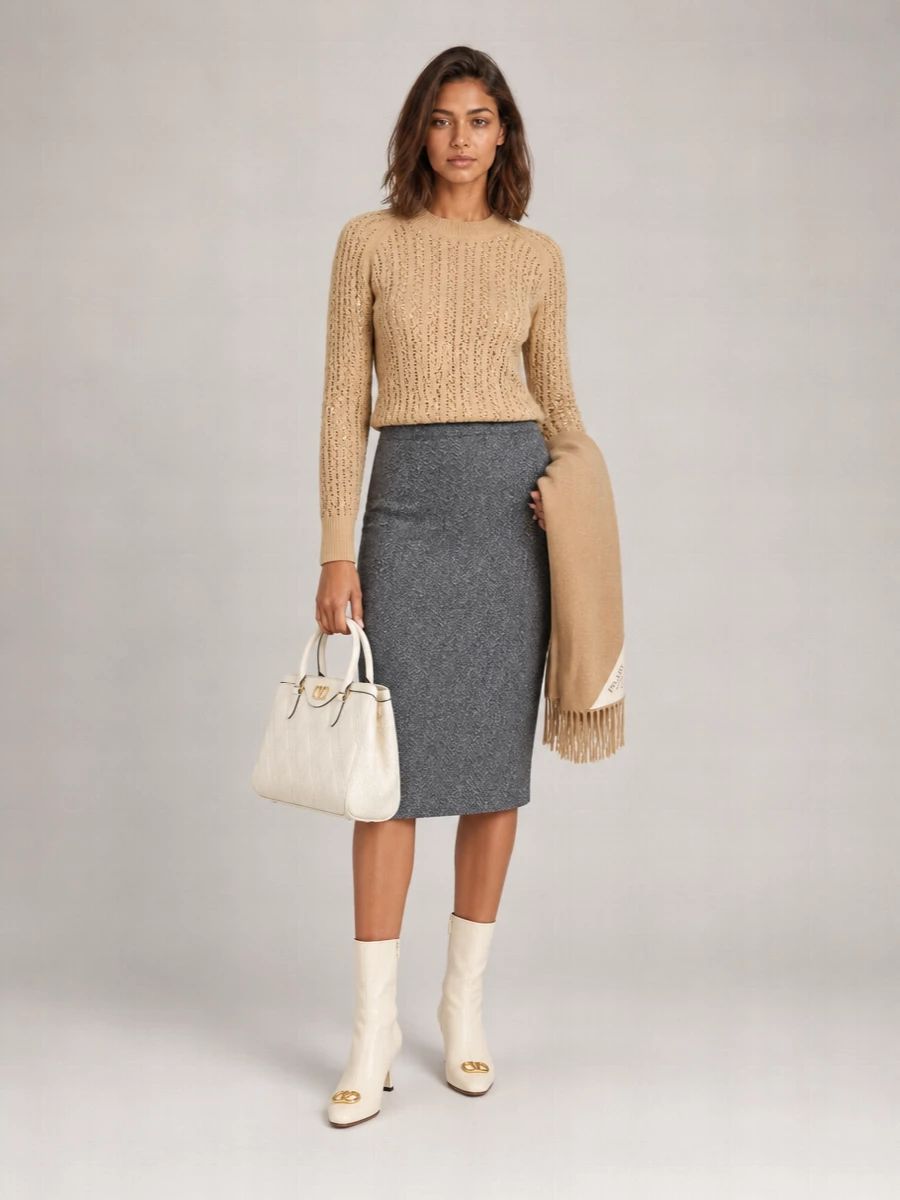 Ermanno Scervino Studded Cable-Knit Cashmere-Blend Jumper