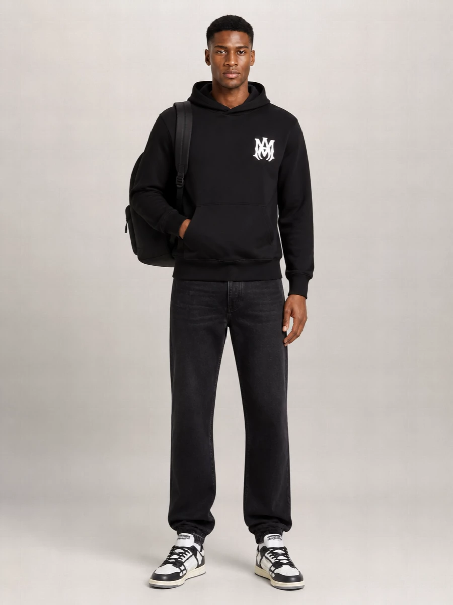Amiri Cotton Logo-Print Hoodie