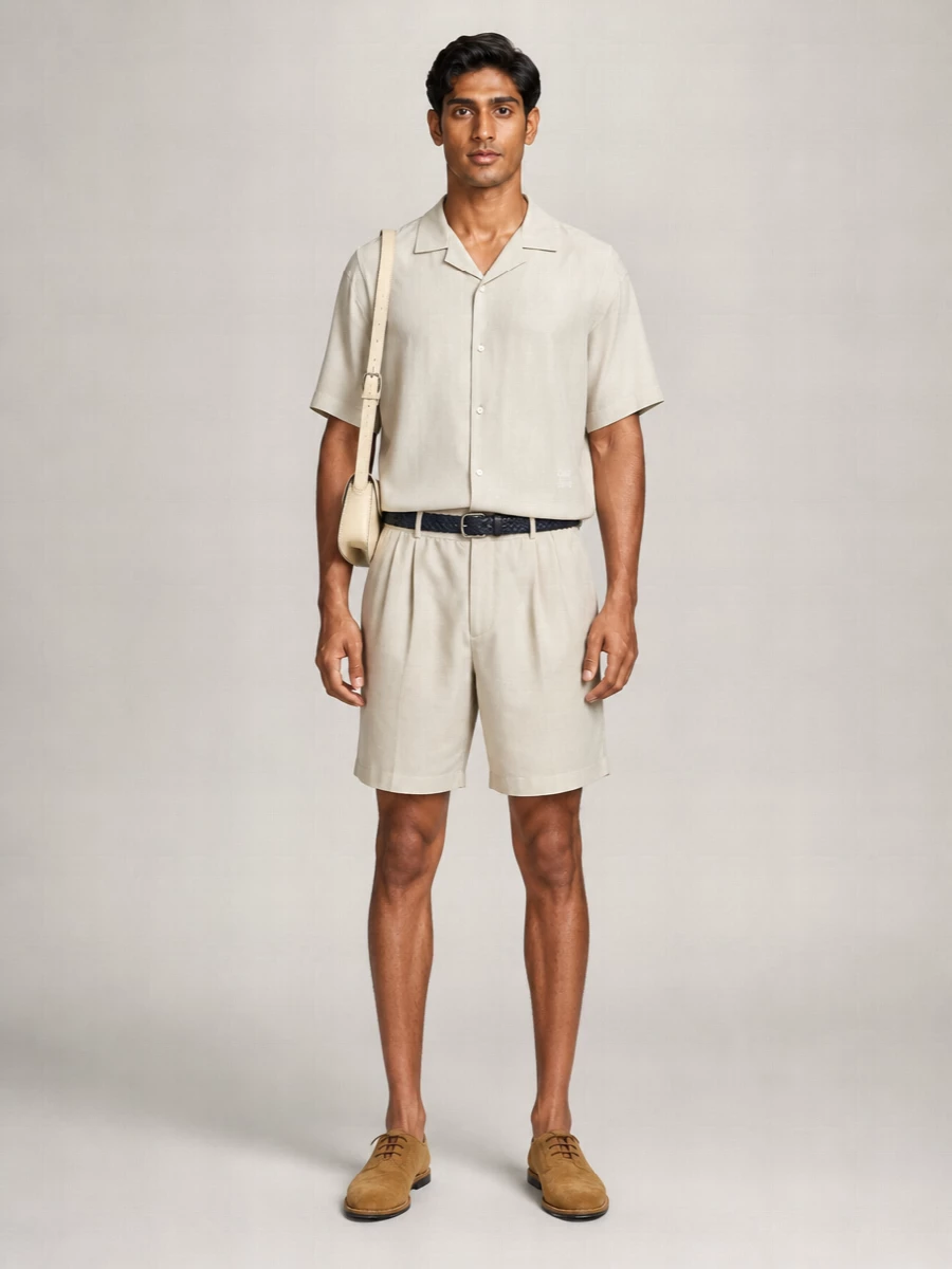 Ami Paris Cotton Elasticated Waist Bermuda Shorts