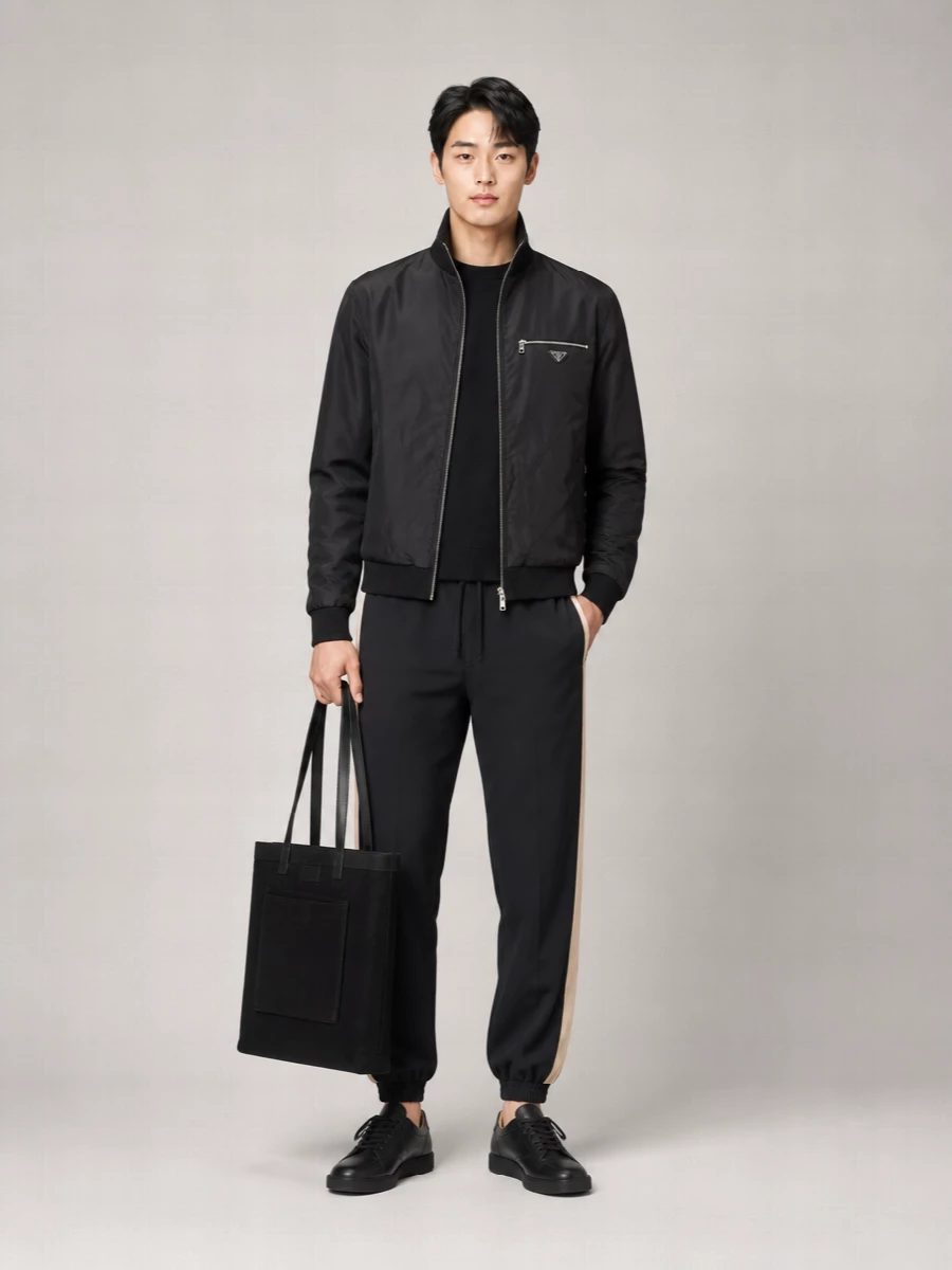 Prada Reversible Slim-Fit Stand-Collar Lightweight Jacket