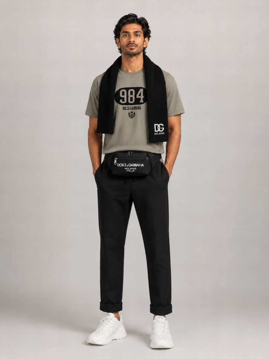 Dolce&Gabbana Cotton Logo-Print Crew-Neck T-Shirt