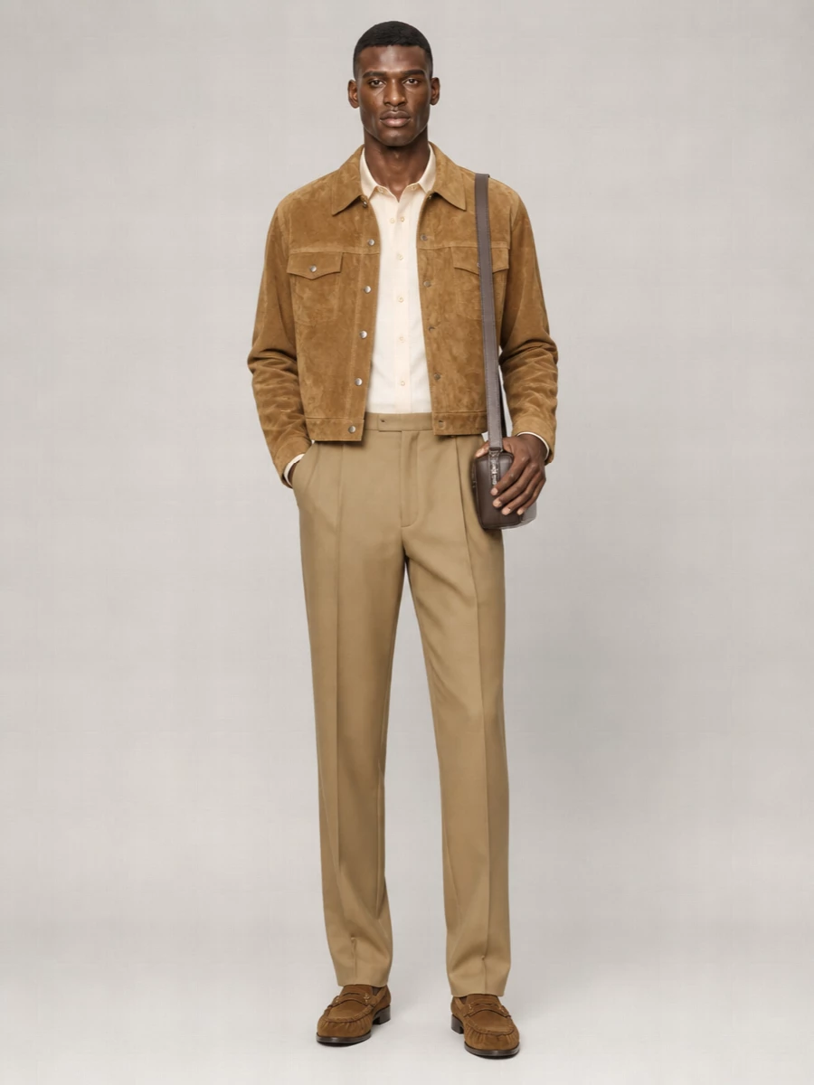 Saint Laurent Leather Single-Breasted Coat