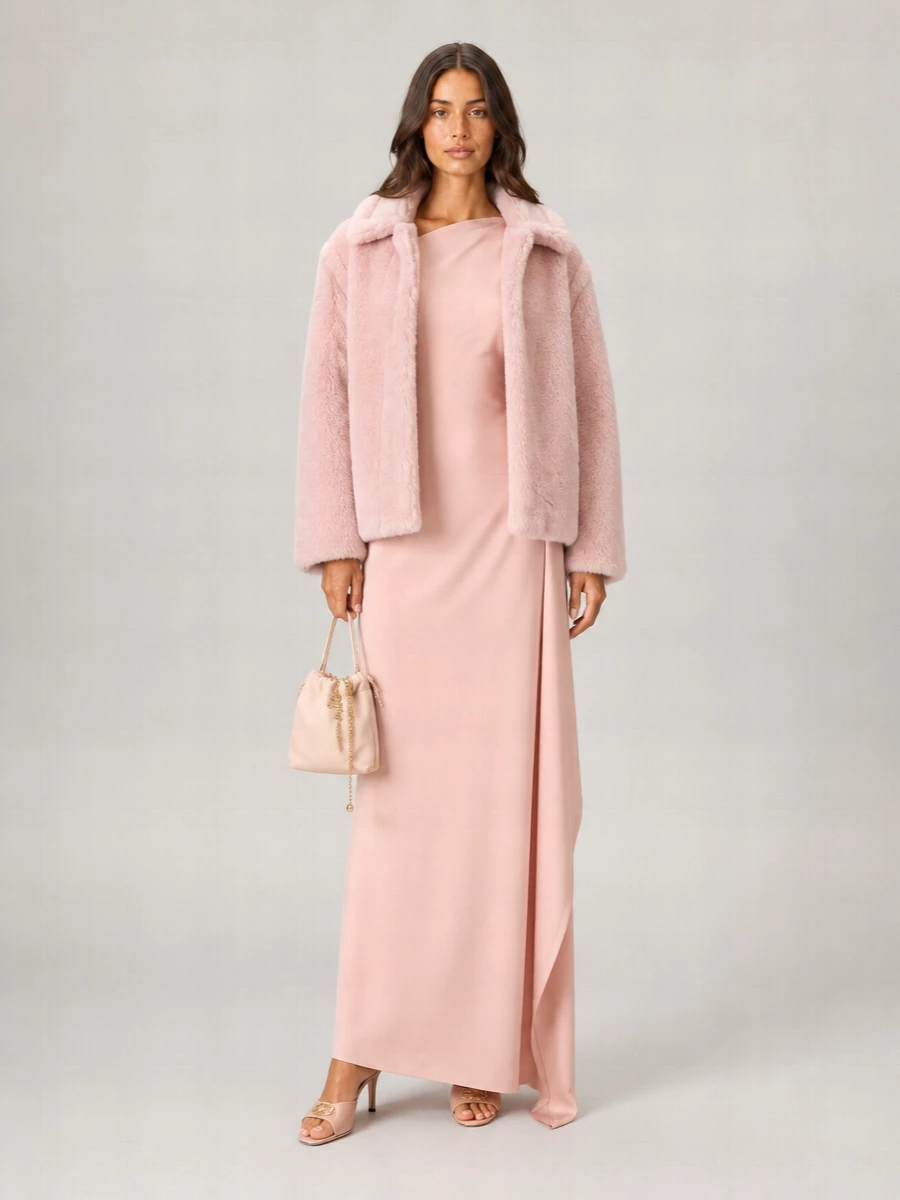 Max Mara Silk Blend Single Breasted Short Coat