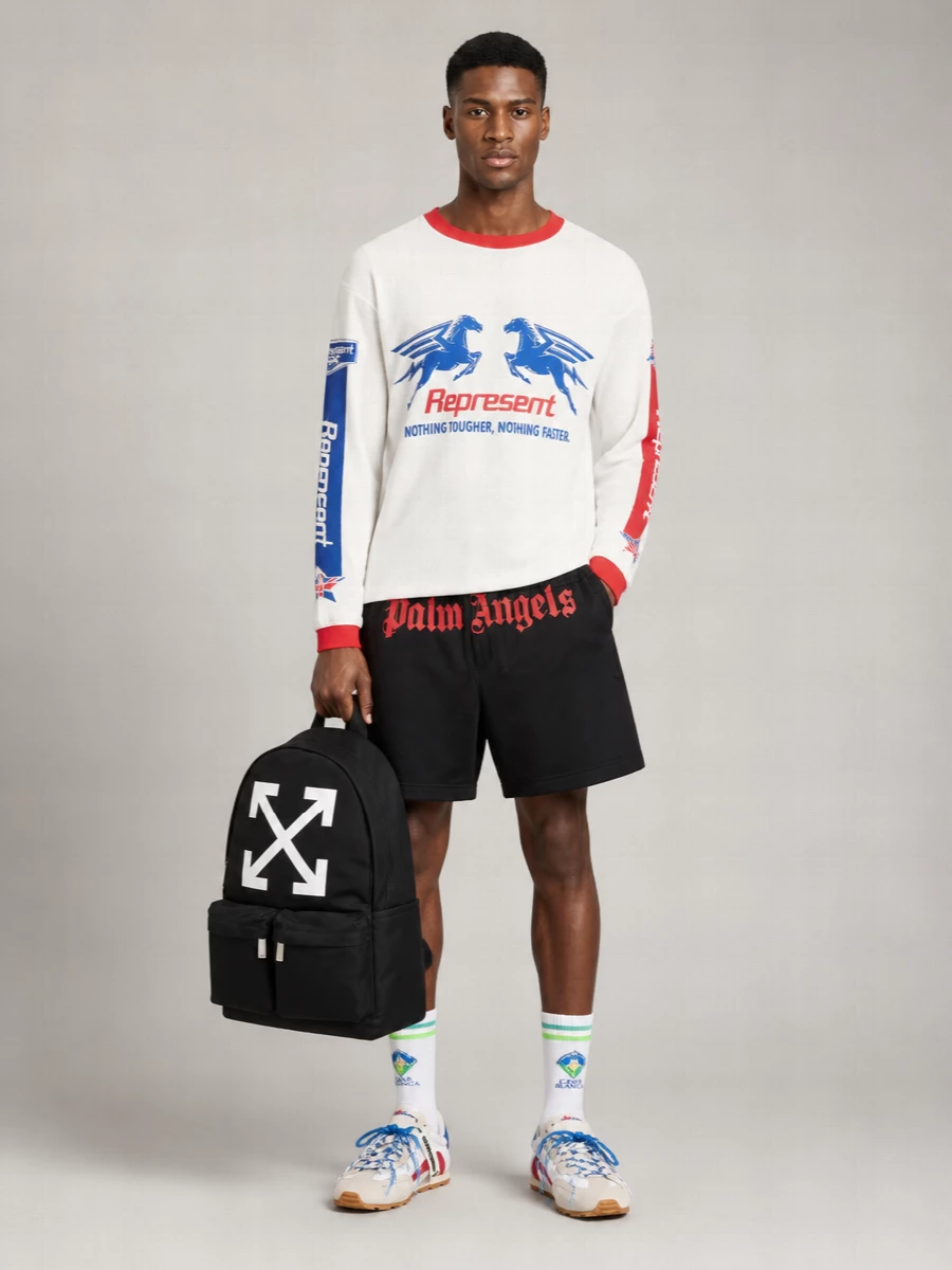 Represent Cotton Mesh Pegasus Long-Sleeve T-Shirt