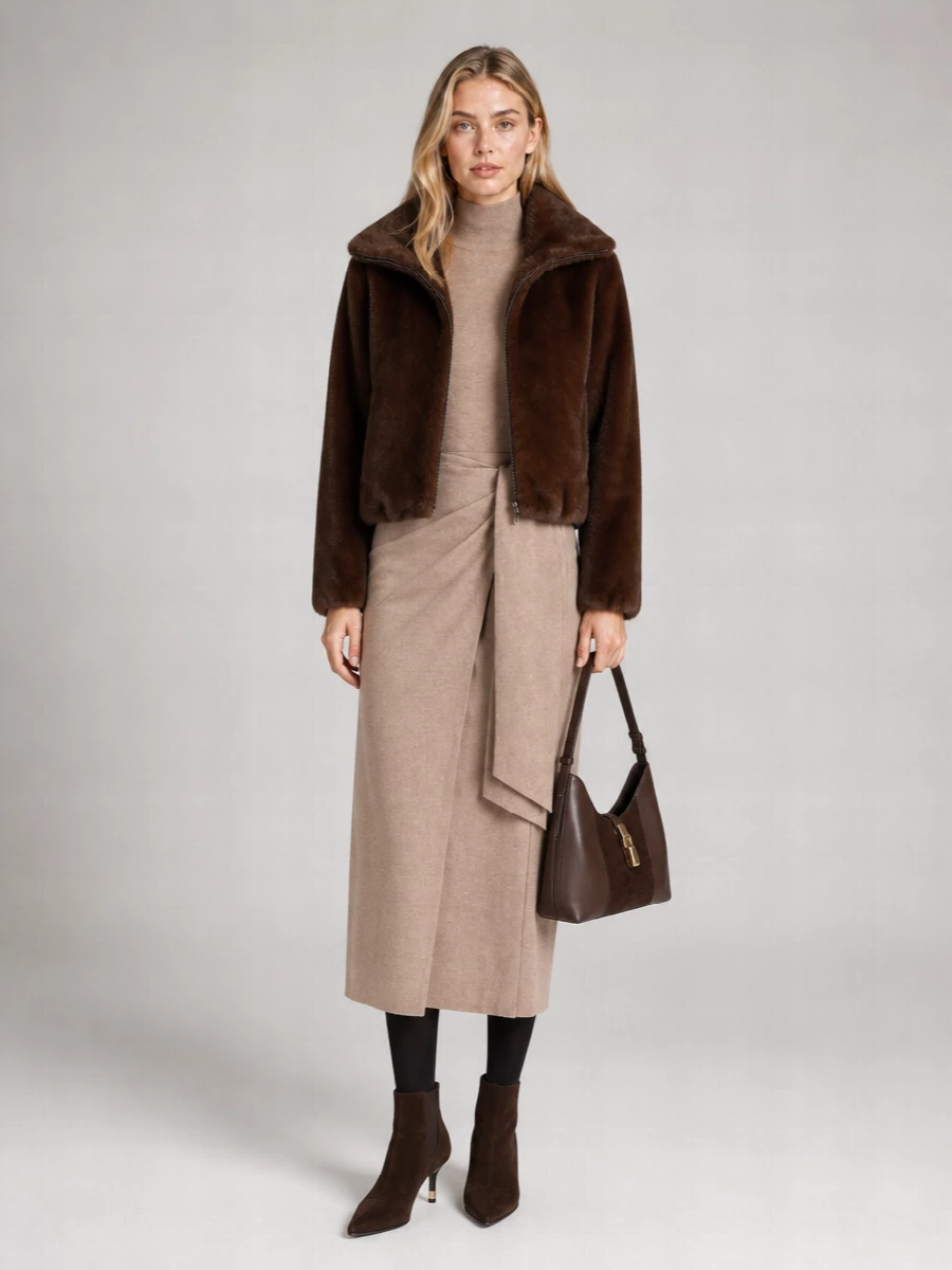 Parosh Faux Fur Jacket