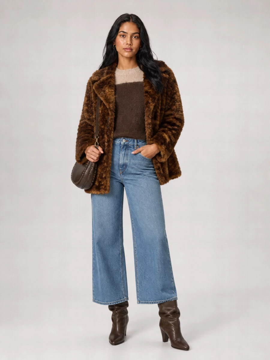 Isabel Marant Etoile faux fur double-breasted coat