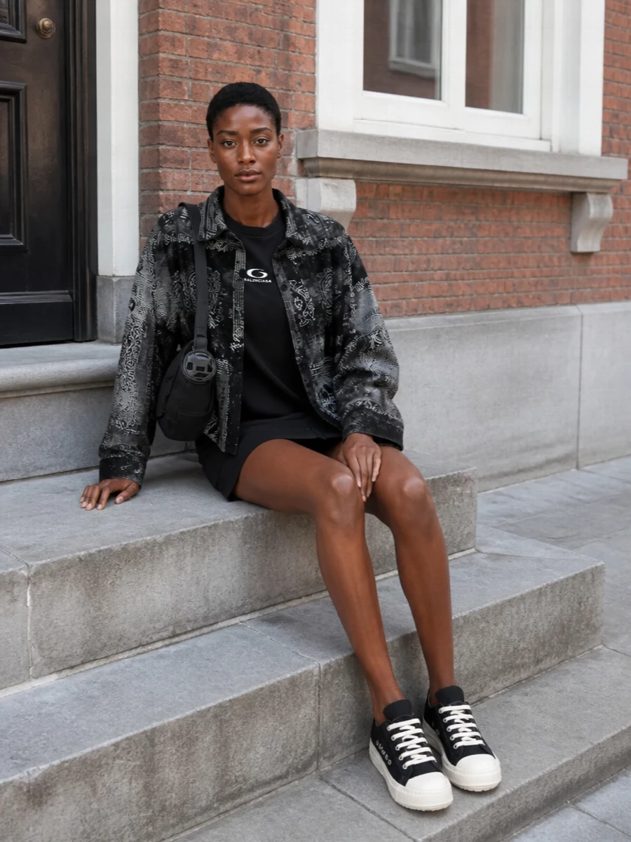 R13 bandana jacket balenciaga t shirt dress
