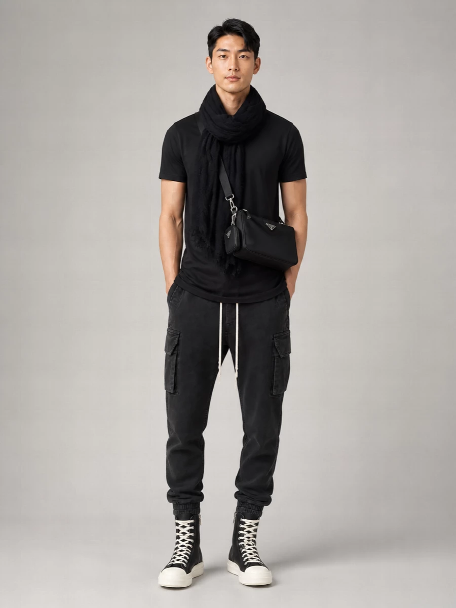 Rick Owens Drkshdw Cotton Ribbed Crew Neck Short Sleeve T-Shirt