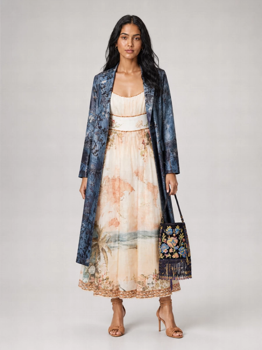 Etro Na Small Leather Beaded Bucket Bag