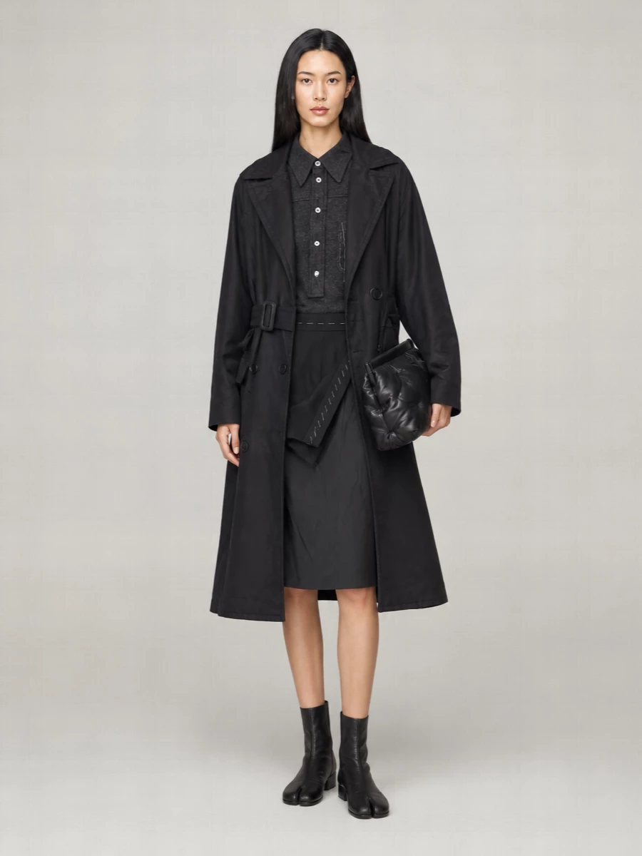 Maison Margiela Double-Breasted Belted Wool Coat