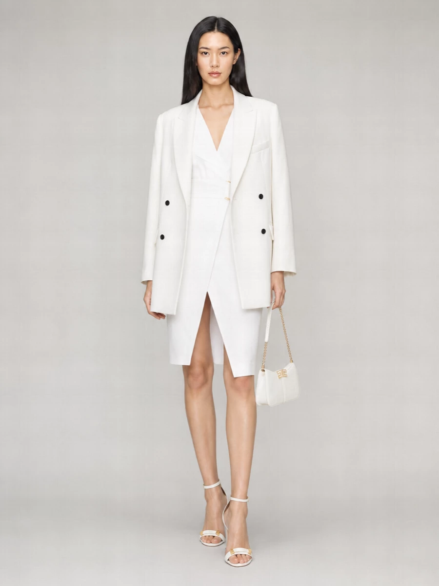 The Frankie Shop Wool Blend Double-Breasted Jacket