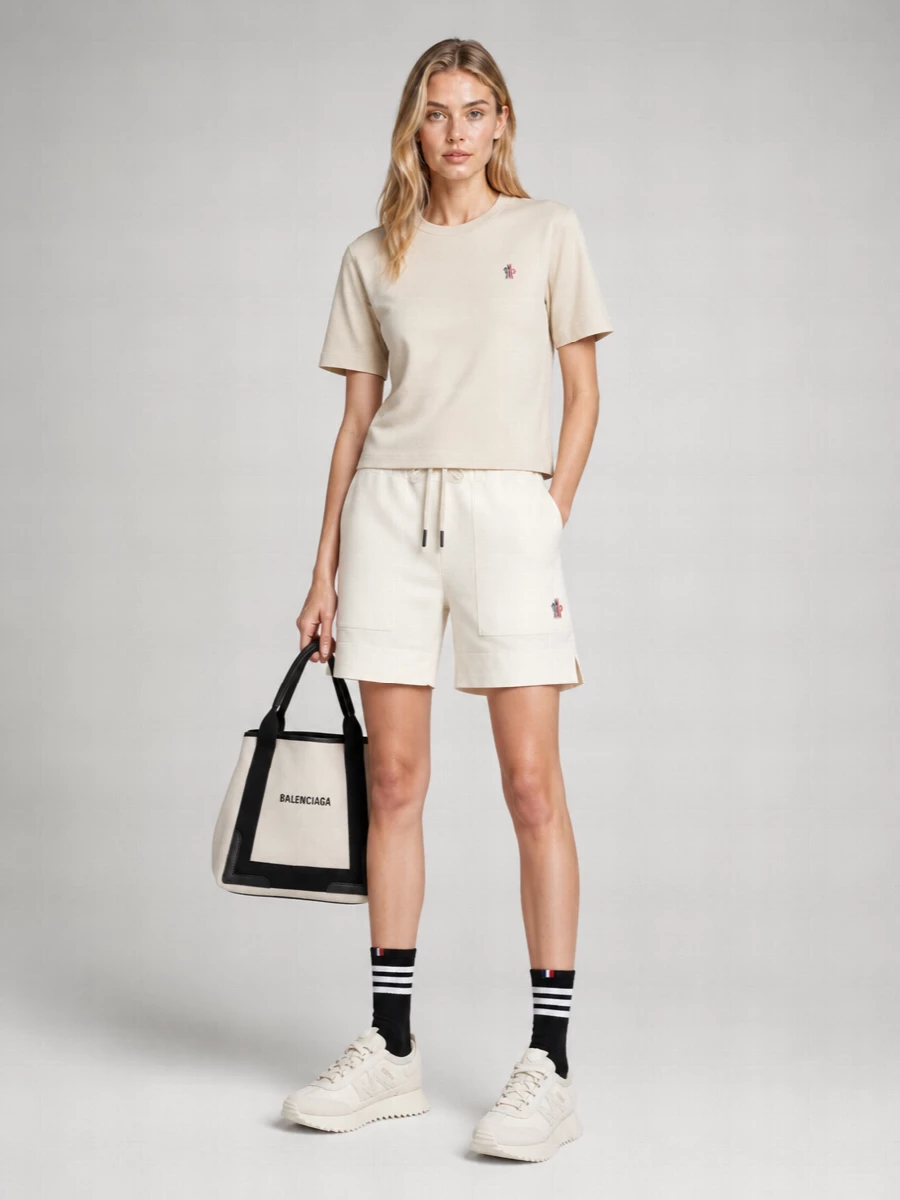 Moncler Grenoble Cotton-Blend Logo-Patch T-Shirt