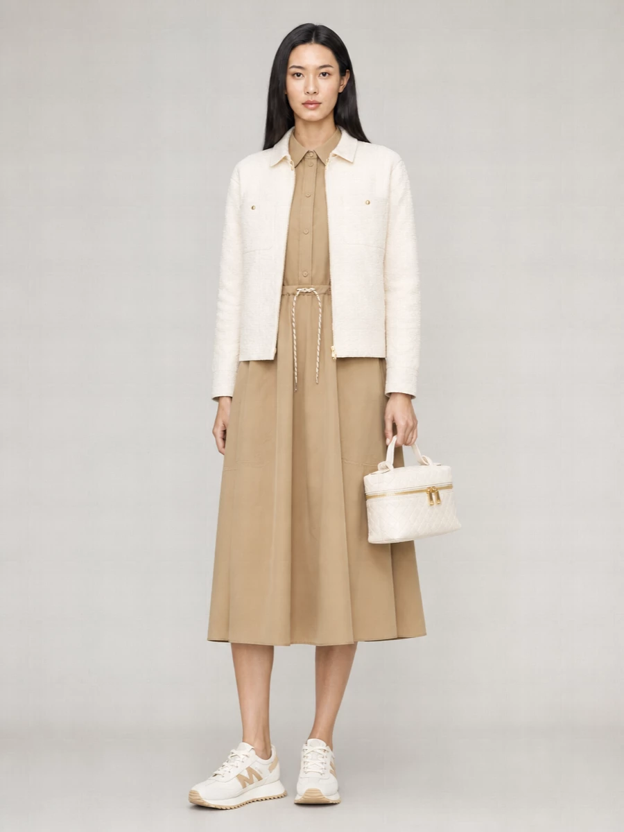 Moncler Padded Bouclé Shirt Jacket