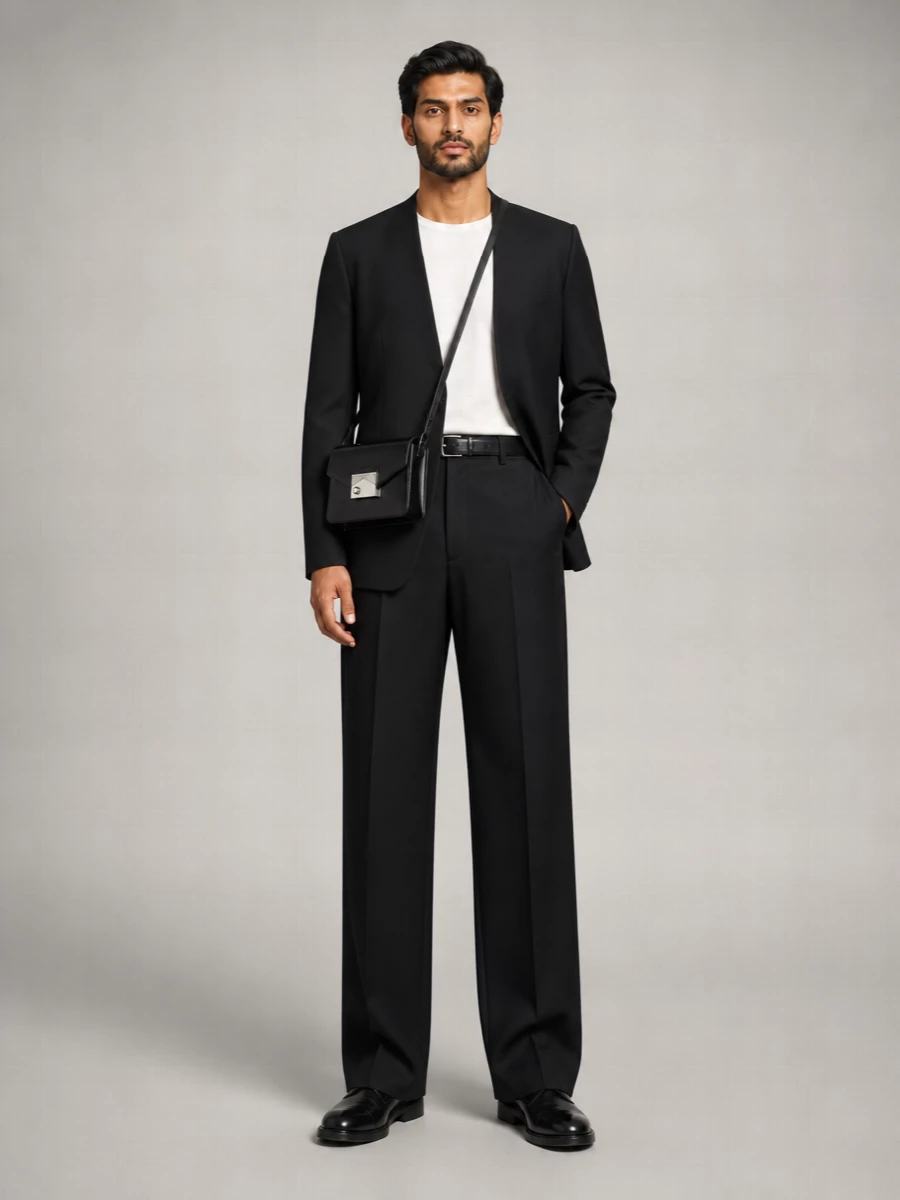 Maison Margiela Virgin Wool V-Neck Suit Jacket