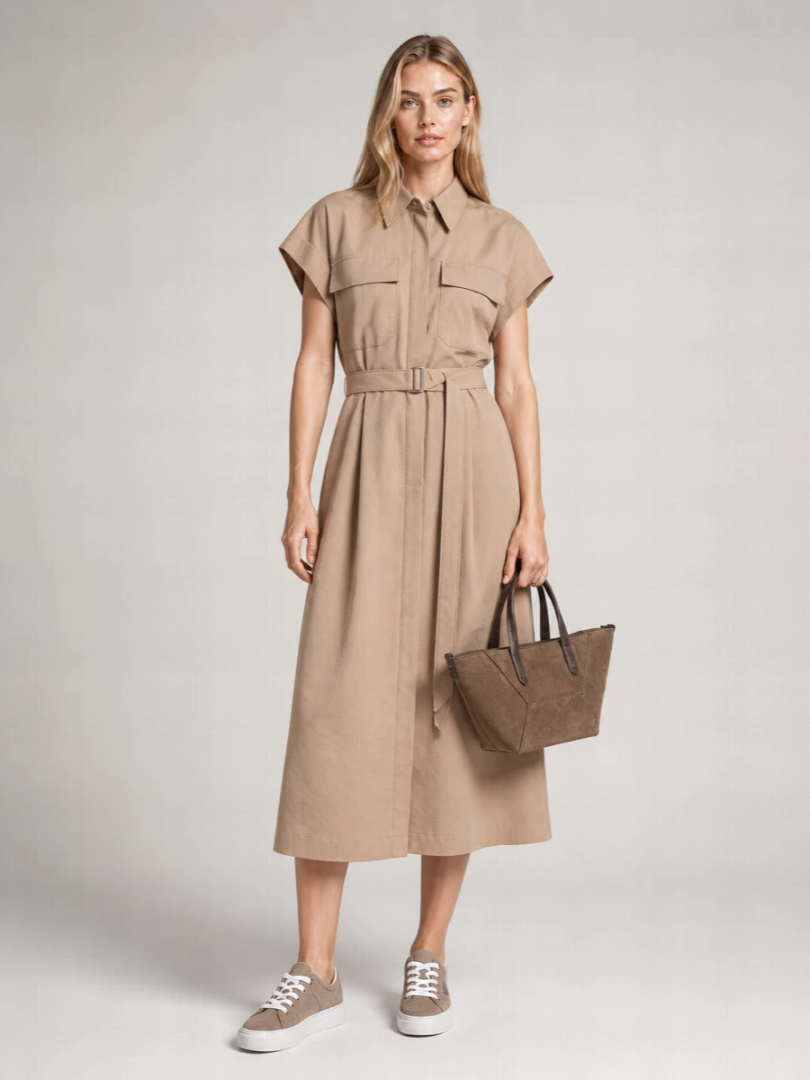 Brunello Cucinelli Monili Mini Suede Paneled Tote Bag