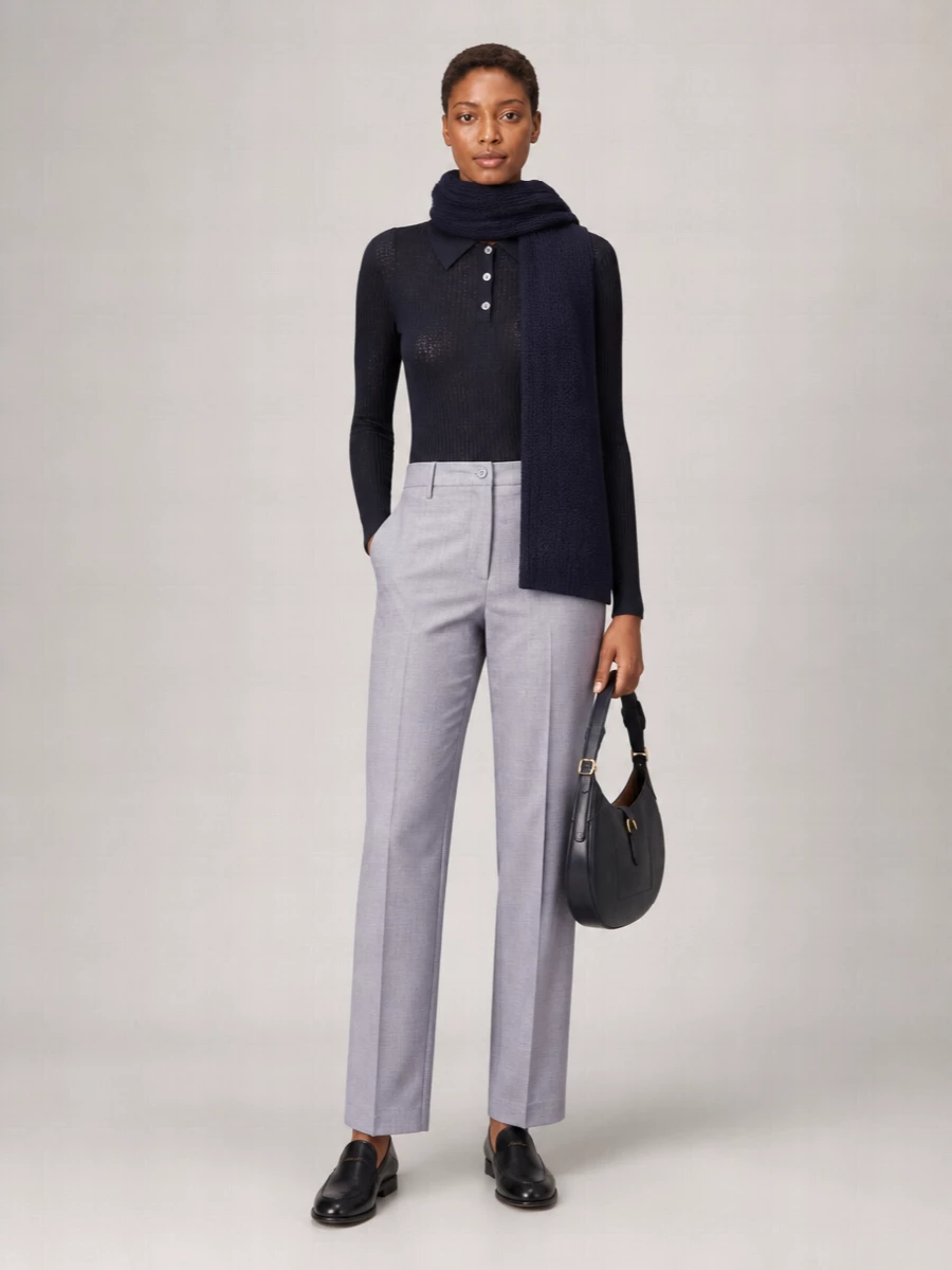Guest In Residence Cashmere Slim-Fit Long-Sleeve Polo Shirt