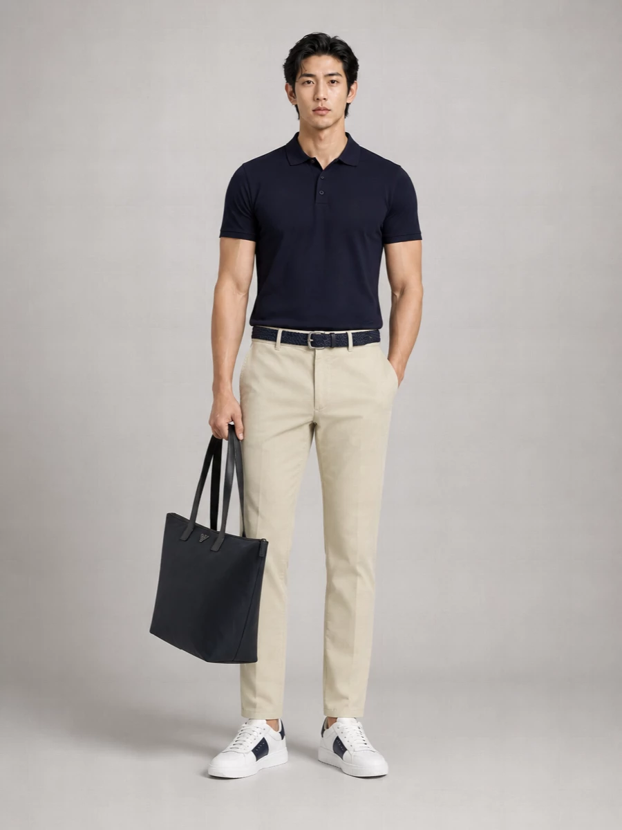 Boss Cotton Linen Polo Shirt
