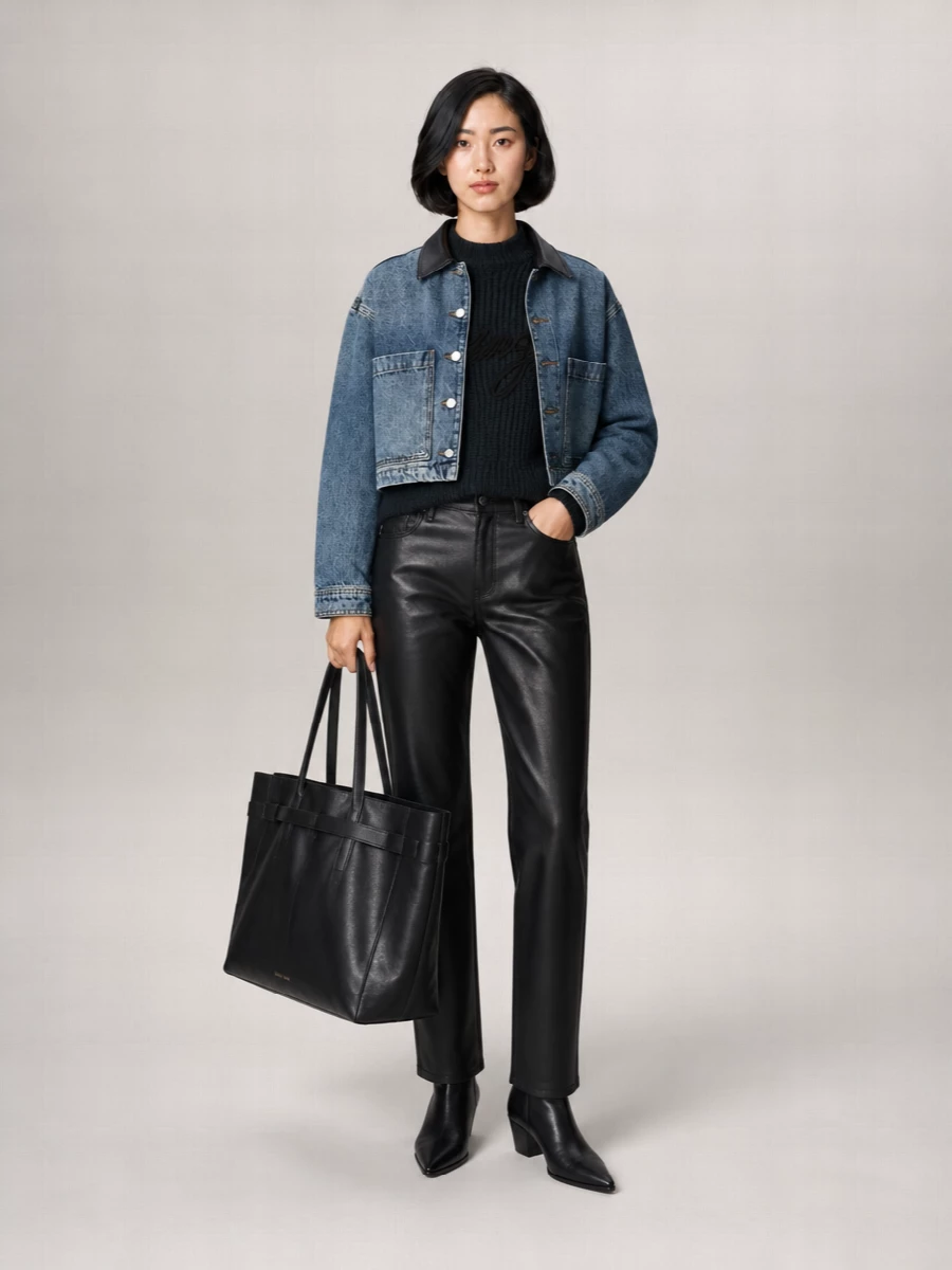 Anine Bing Leather Elly Small Tote Bag