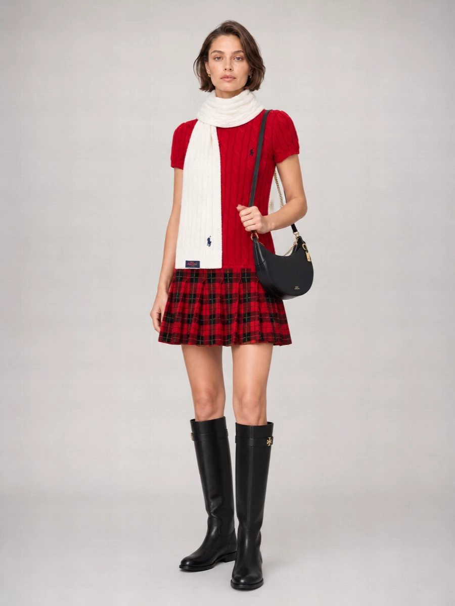 Polo Ralph Lauren cable-knit cotton mini dress