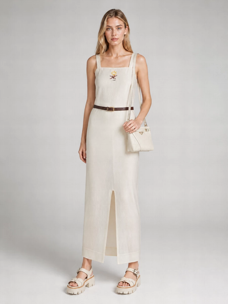 Prada linen mini dress