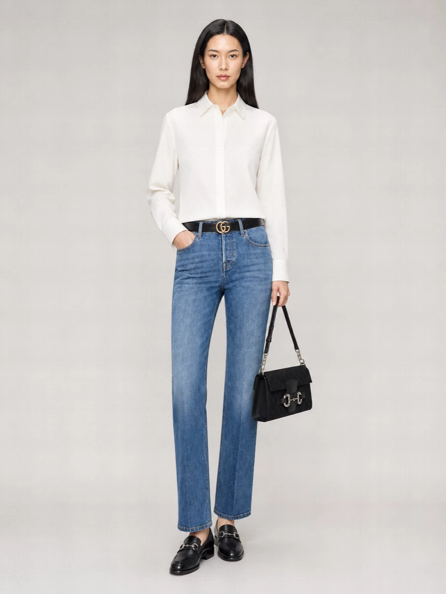 Gucci Leather Thin Belt